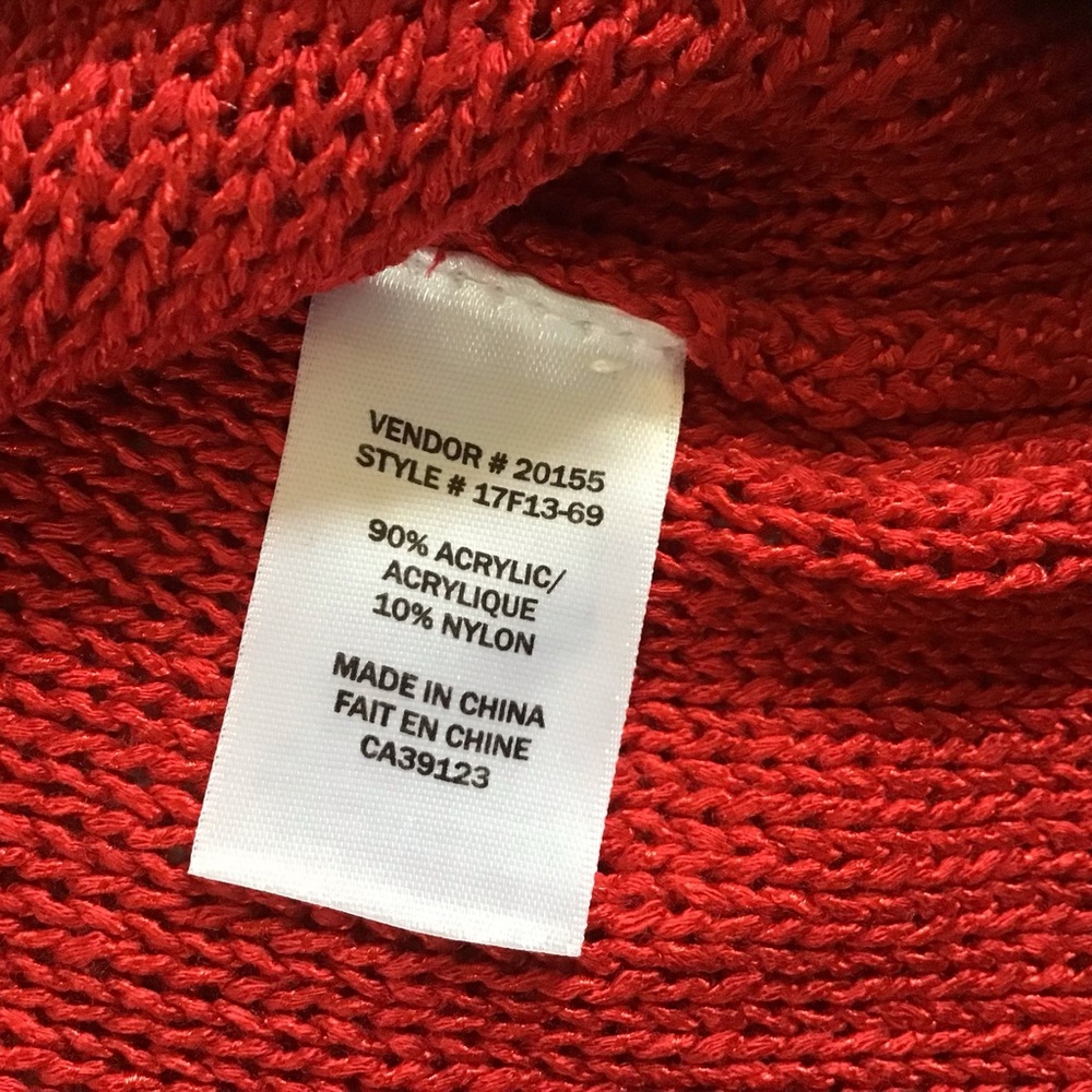 Elegant Vibrant Red Women's Sweater - Picture 3 of 5
